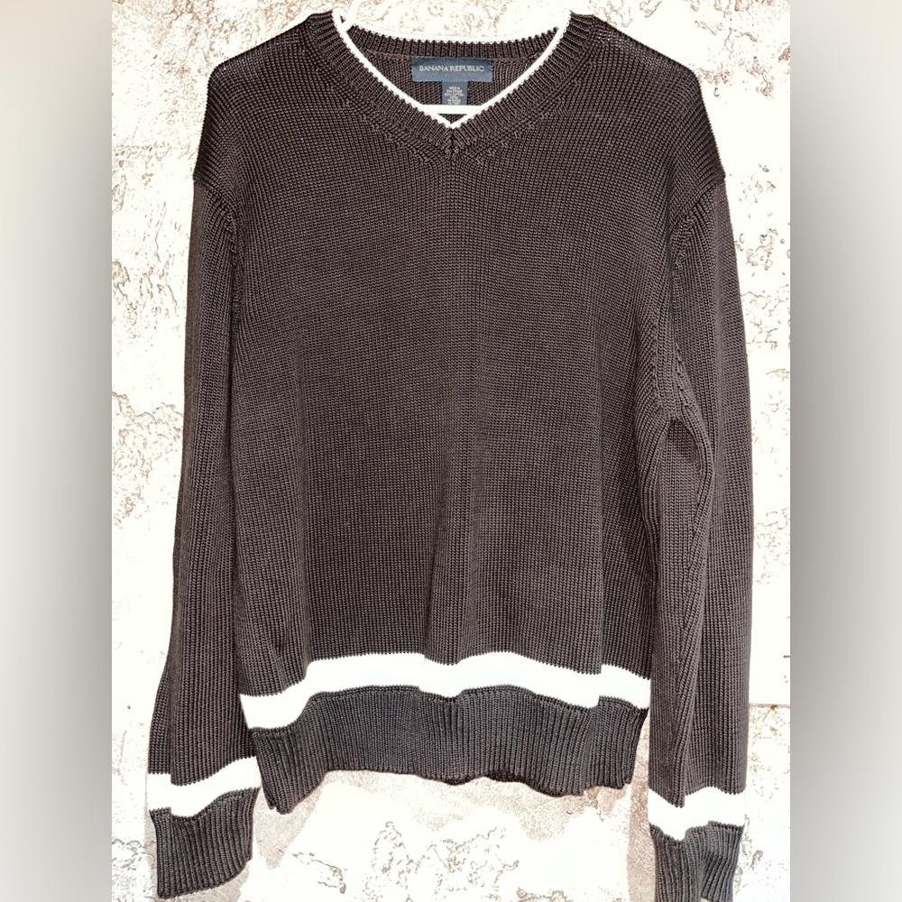 Banana Republic V-neck Knitted Men Sweater Sz(L)